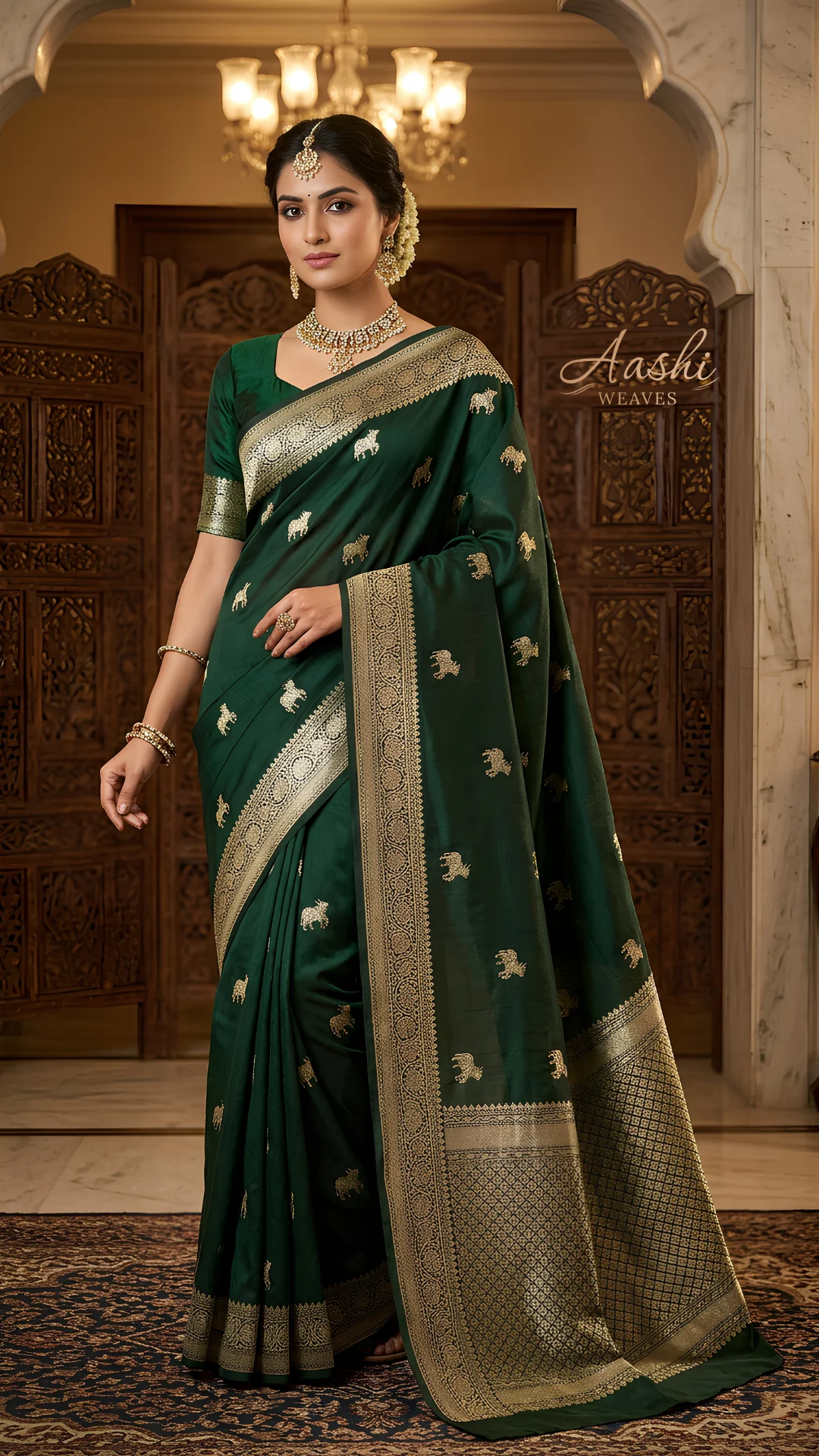 Jamdani Cotton Saree with Elegant Woven Motifs